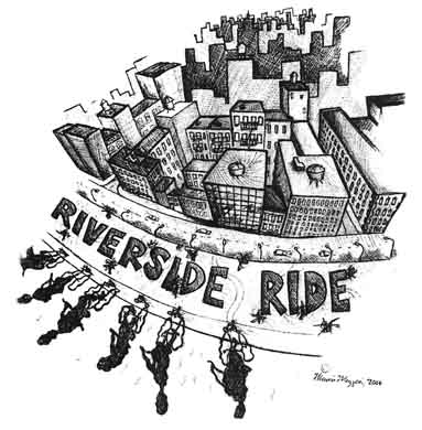 Riverside Ride Illustration